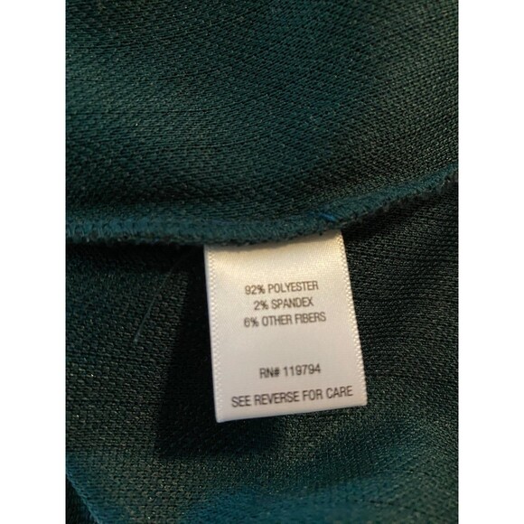 One World Women's Top Plus Size XXL Green Metallic Knit Top - Picture 8 of 10